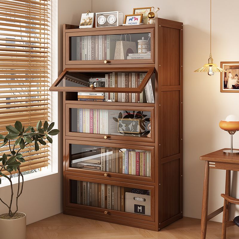 Storage - ตู้หนังสือไม้ไผ่อเนกประสงค์ ความจุขนาดใหญ่ ตู้เก็บของ ชั้นวางโชว์ เฟอร์นิเจอร์สำหรับบ้าน ห้องนั่งเล่น
