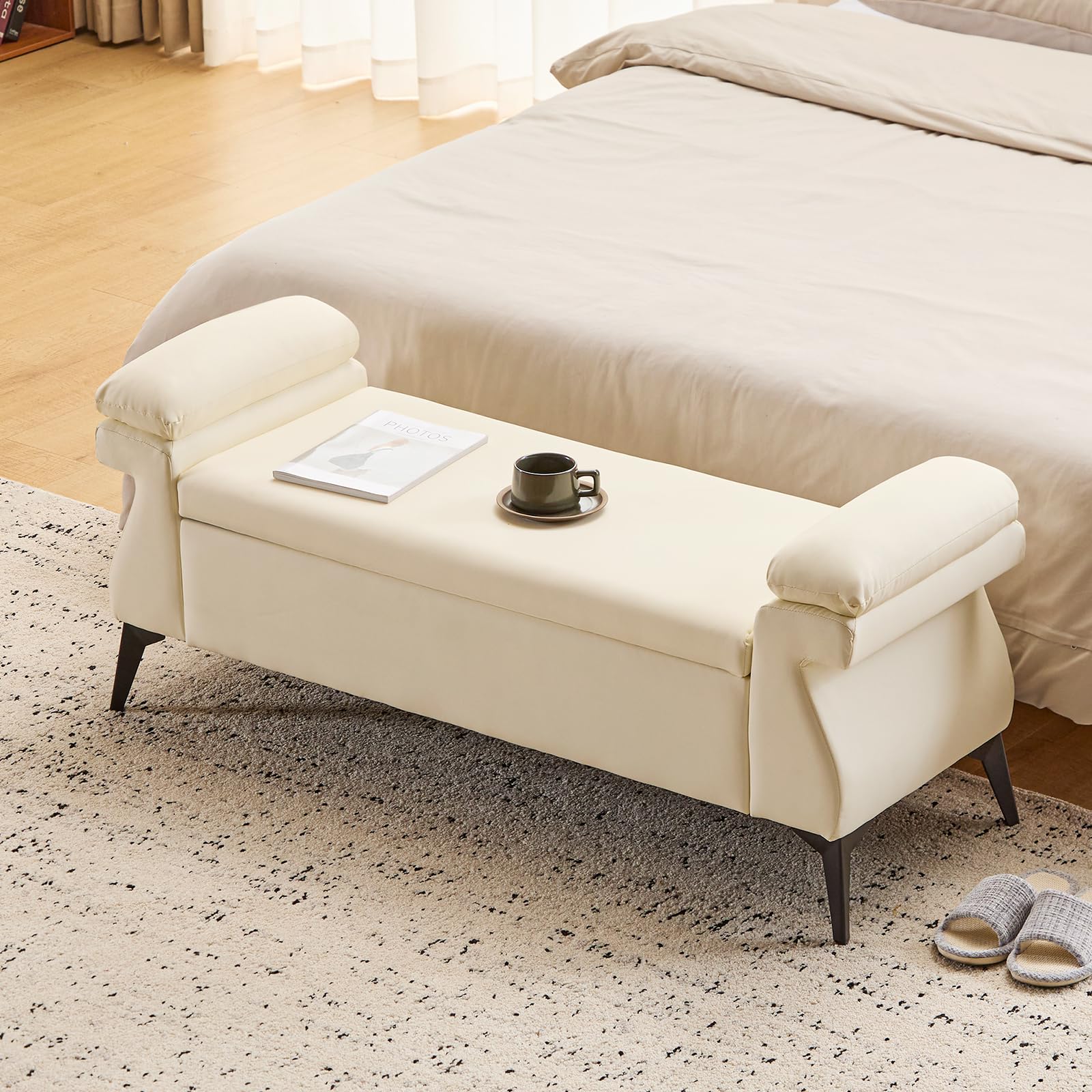 ม้านั่งหนังขนาด 51 นิ้ว พร้อมช - Bedroom Furniture บทวิจารณ์และราคา