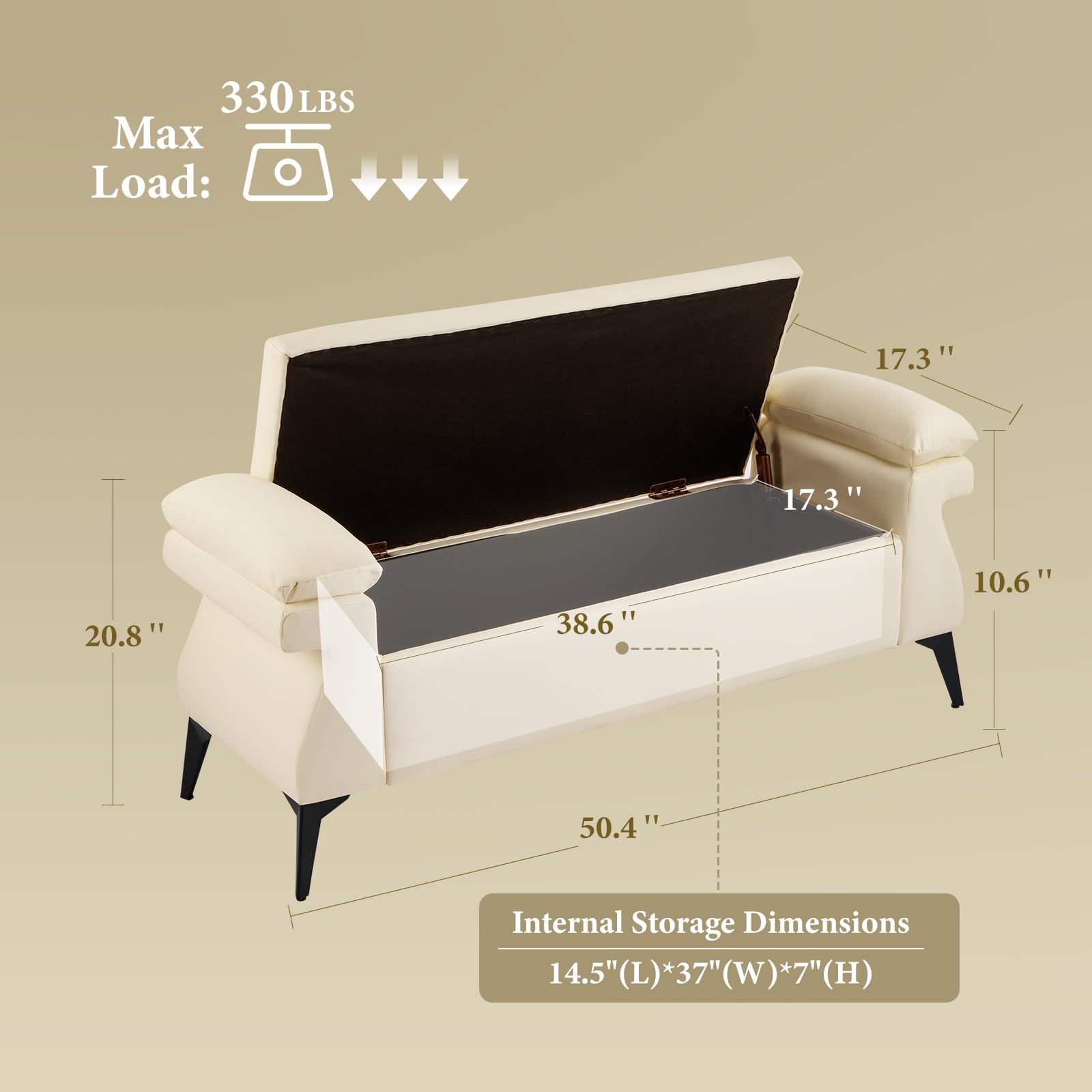 ม้านั่งหนังขนาด 51 นิ้ว พร้อมช - Bedroom Furniture บทวิจารณ์และราคา