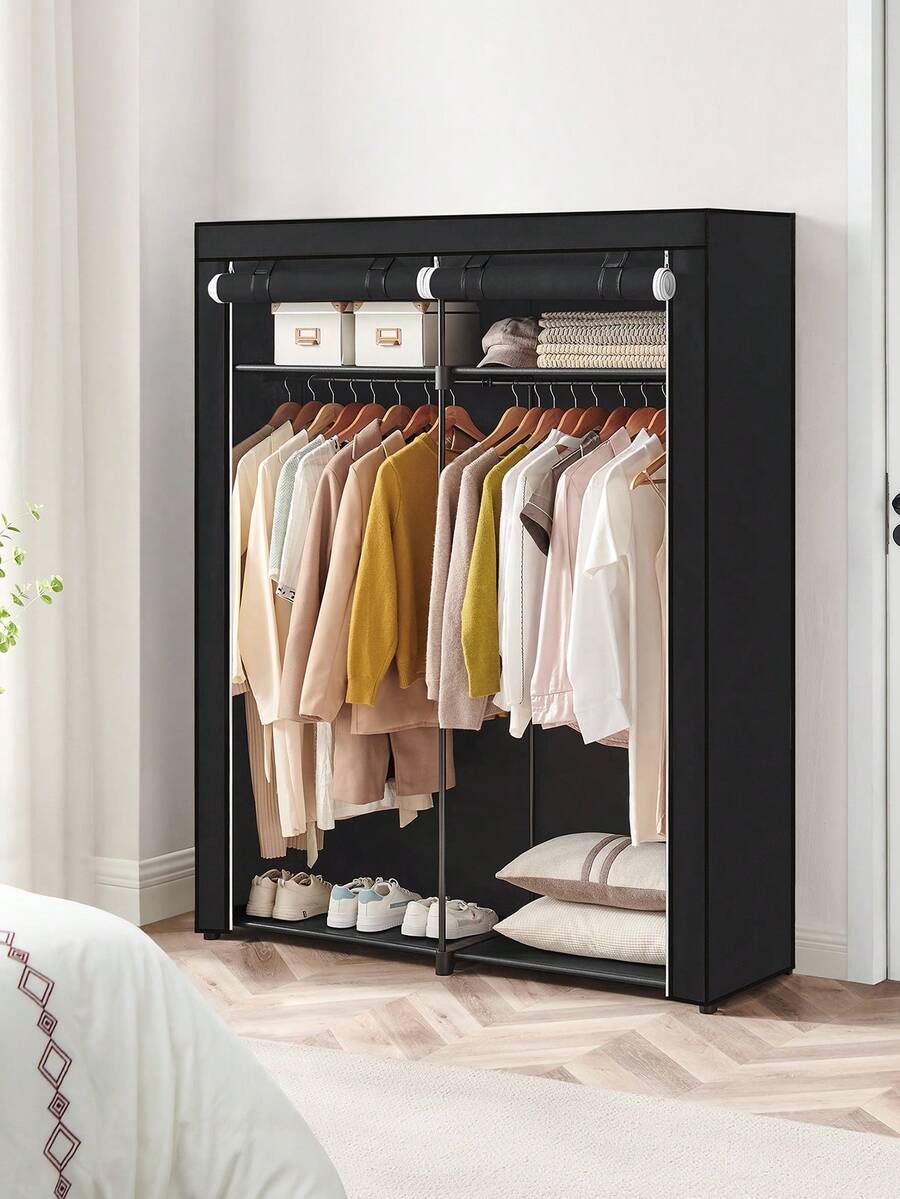 ตู้เสื้อผ้าแบบพกพาสำหรับห้องนอ - Wardrobe Closet Portable Fabric Cover บทวิจารณ์และราคา