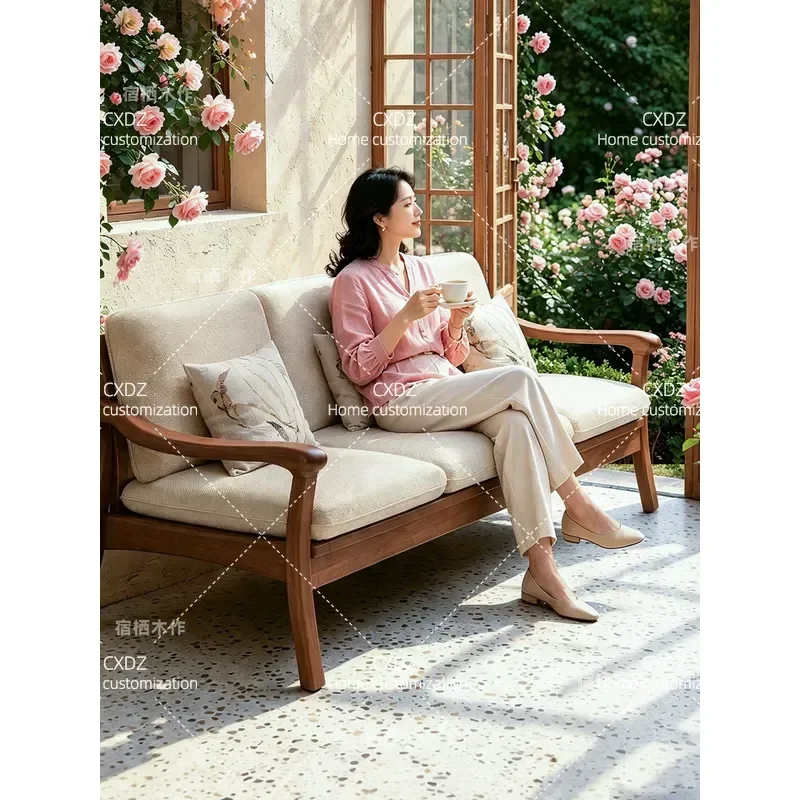 โซฟาไม้จริง 3 ที่นั่ง ทรงตรง ส - Sofas บทวิจารณ์และราคา