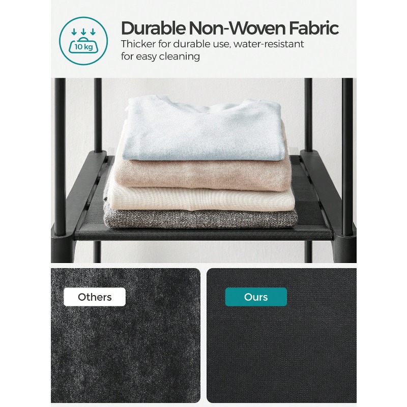 ตู้เสื้อผ้าสีดำแบบพกพาสำหรับห้ - Wardrobe Closet Portable Fabric Cover บทวิจารณ์และราคา