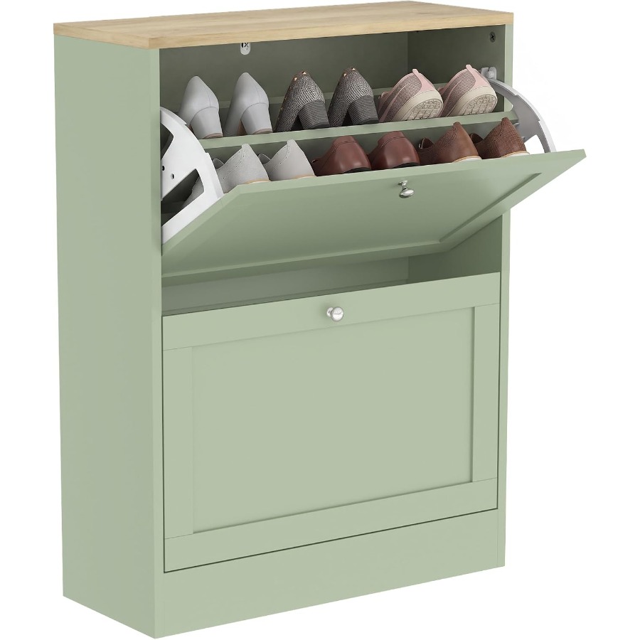 ตู้เก็บรองเท้าสำหรับวางไว้บริเ - Shoe Rack Cabinet Narrow Entryway บทวิจารณ์และราคา