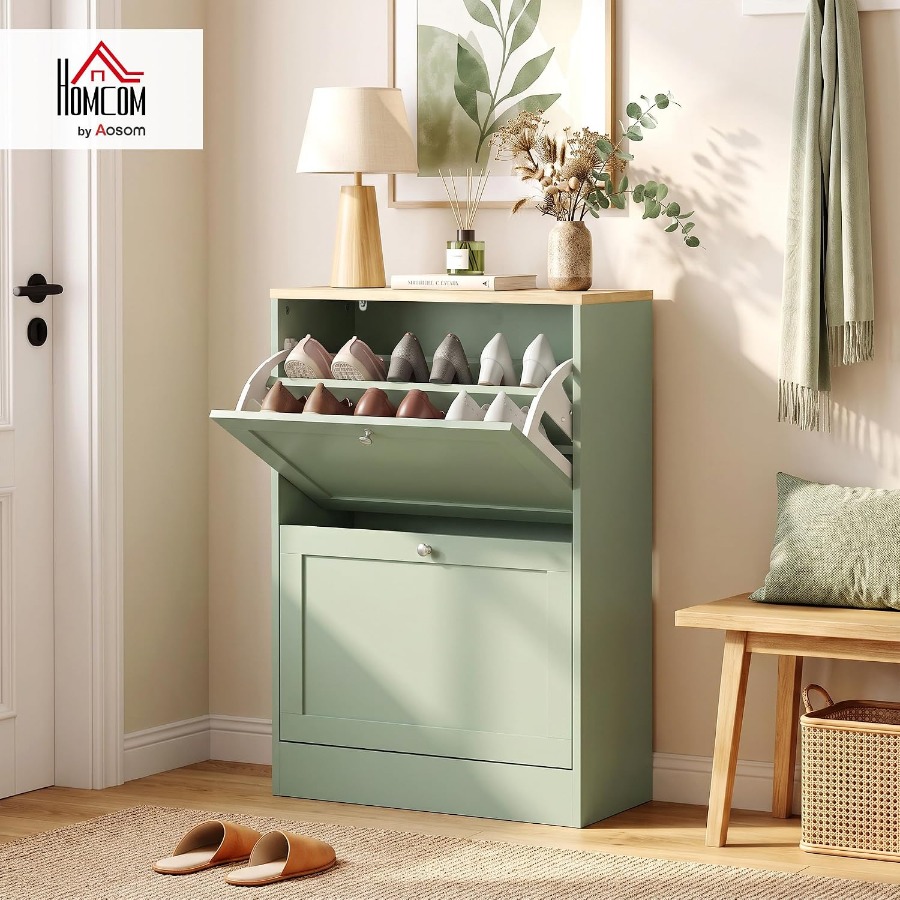 ตู้เก็บรองเท้าสำหรับวางไว้บริเ - Shoe Rack Cabinet Narrow Entryway บทวิจารณ์และราคา