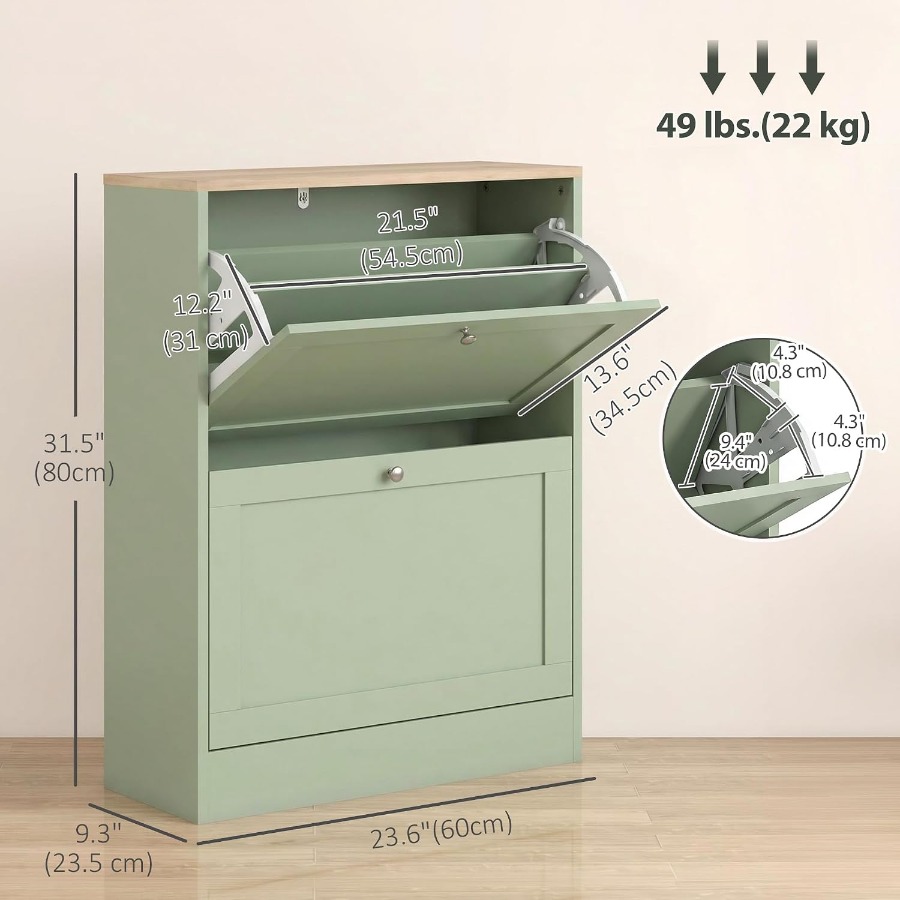 ตู้เก็บรองเท้าสำหรับวางไว้บริเ - Shoe Rack Cabinet Narrow Entryway บทวิจารณ์และราคา