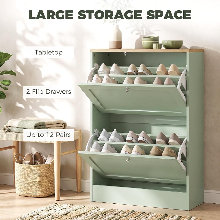 ตู้เก็บรองเท้าสำหรับวางไว้บริเ - Shoe Rack Cabinet Narrow Entryway บทวิจารณ์และราคา