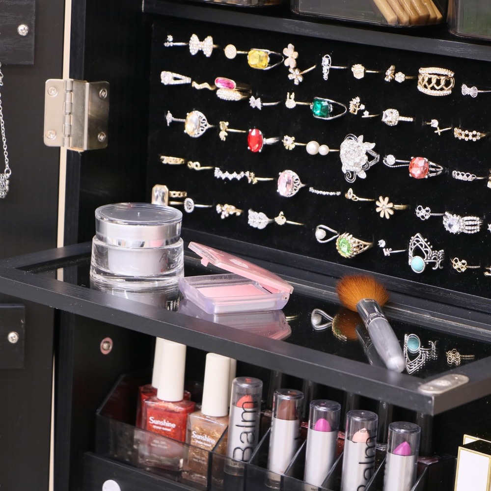 ตู้เก็บเครื่องประดับแบบตั้งพื้ - Full Length Mirror Jewelry Armoire บทวิจารณ์และราคา