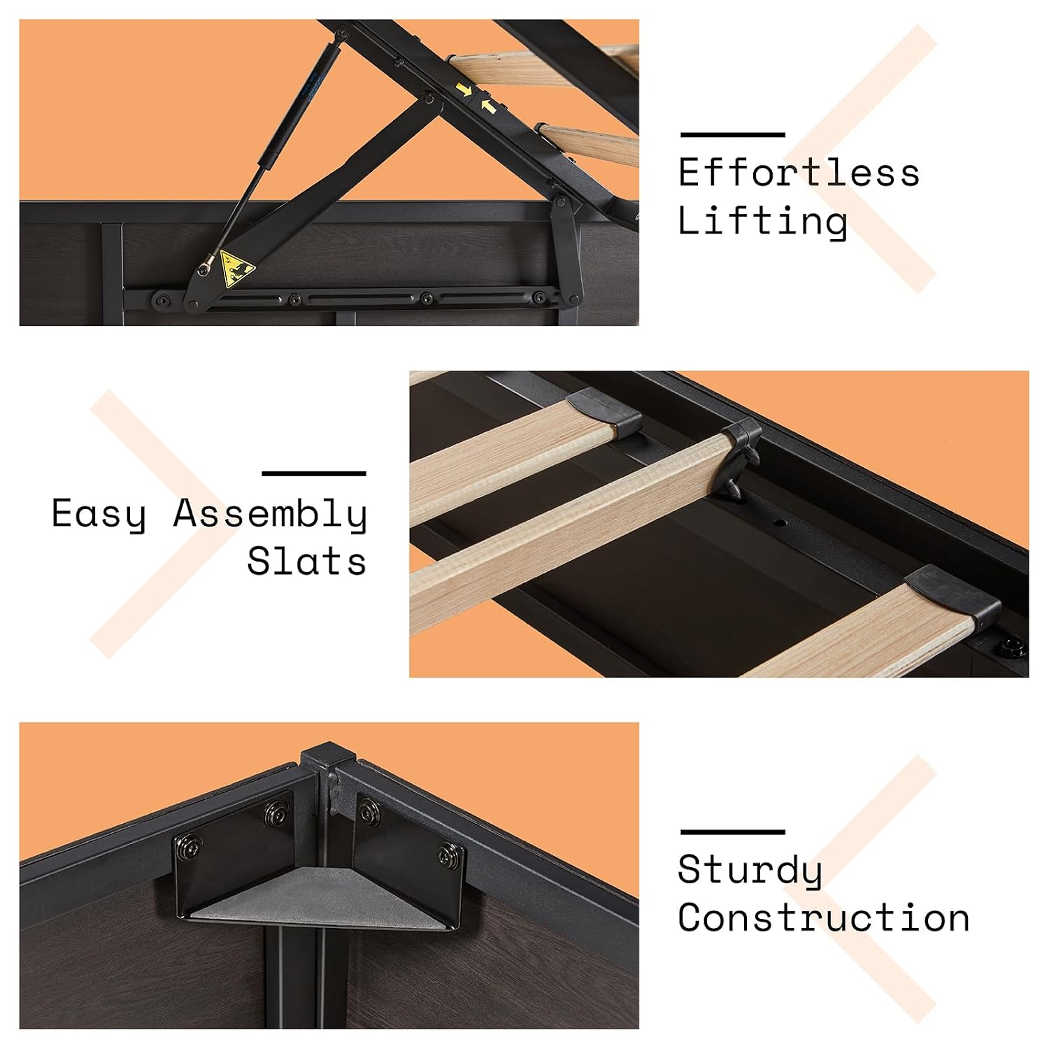 โครงเตียงยกเก็บของได้ ทำจากไม้ - Gas Lift Storage Bed Hydraulic บทวิจารณ์และราคา