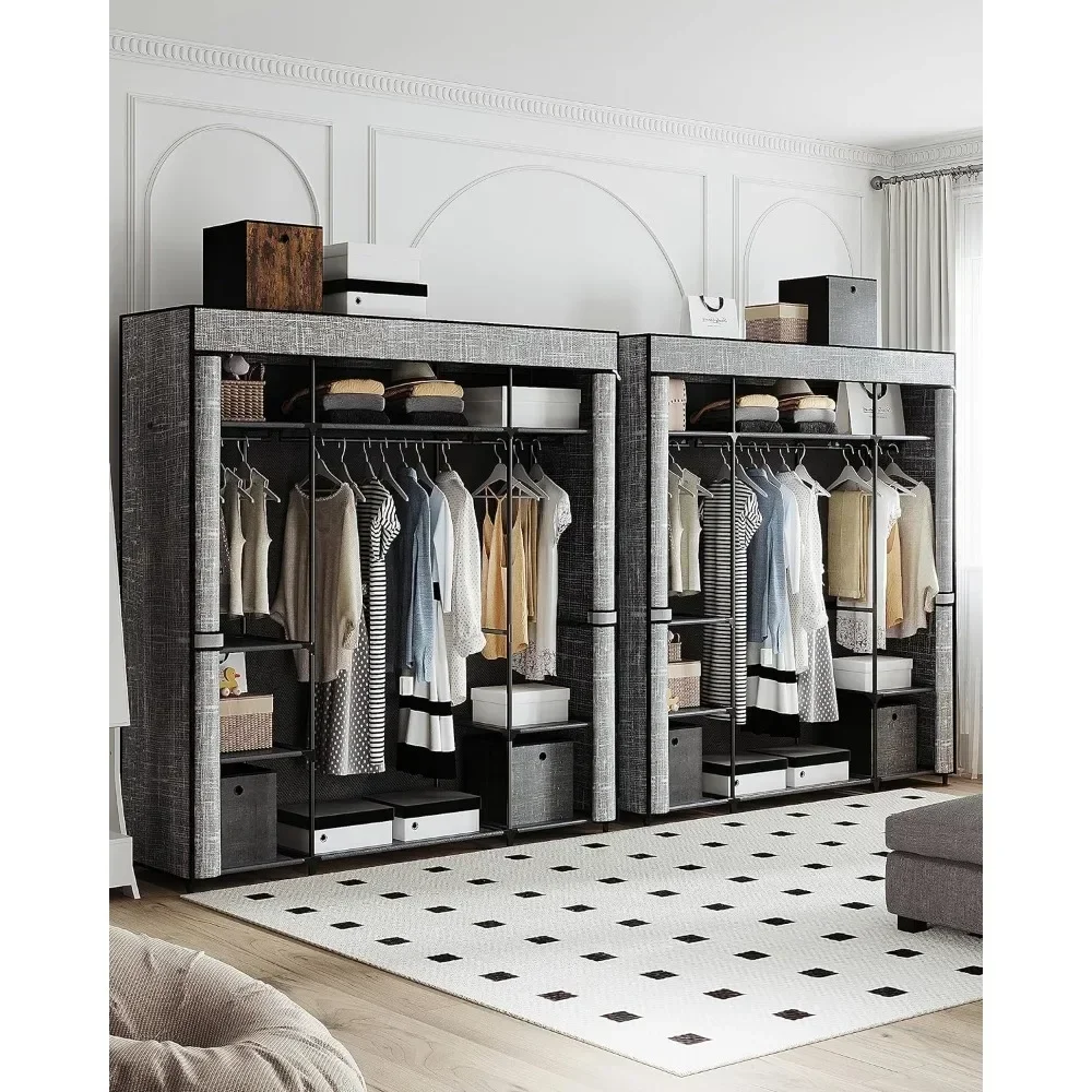 ตู้เสื้อผ้าแบบพกพาขนาด 64.5 นิ - Wardrobe Closet Portable Fabric Cover บทวิจารณ์และราคา