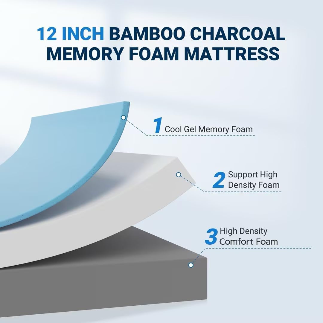 ที่นอน Queen Memory Foam ที่นอ - Memory Foam Mattress In A Box Queen บทวิจารณ์และราคา