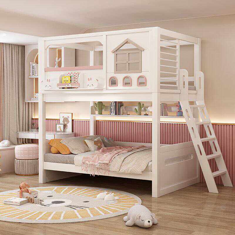 เตียงสองชั้นสำหรับเด็กทำจากไม้ - Bunk Bed With Stairs And Slide บทวิจารณ์และราคา