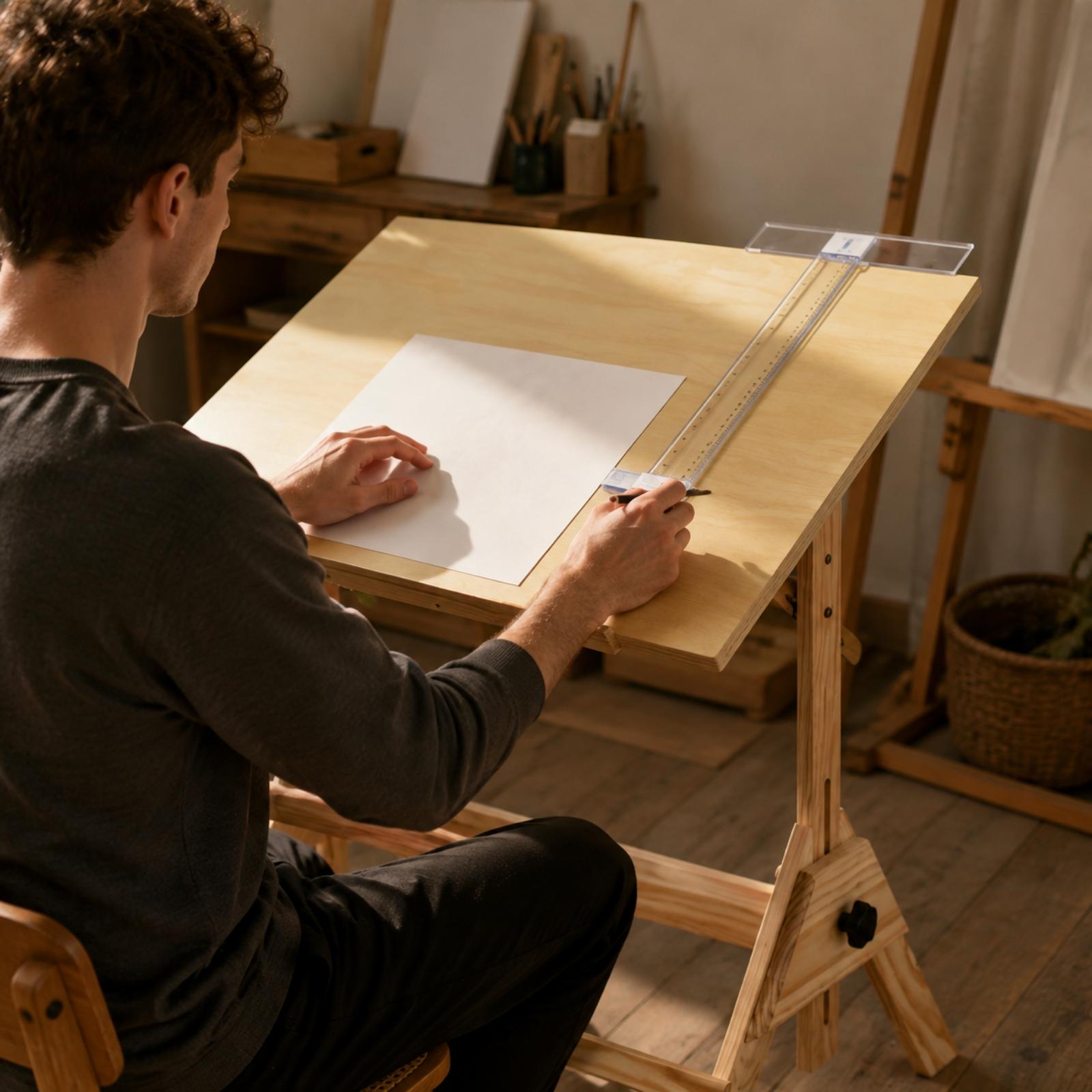 โต๊ะวาดภาพไม้ พร้อมพื้นผิวปรับ - Tables บทวิจารณ์และราคา
