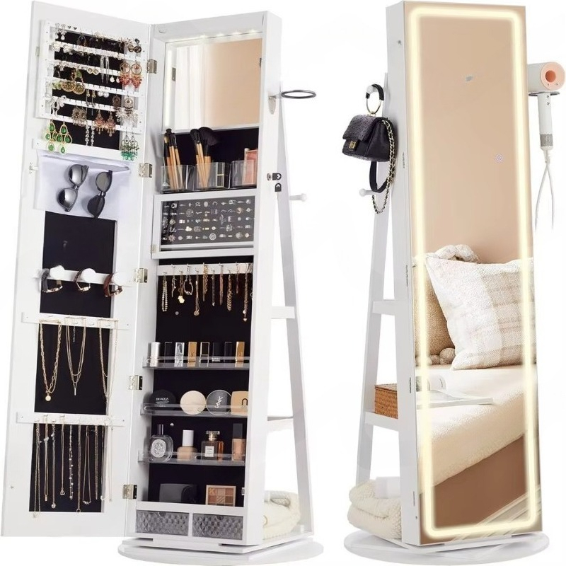 ตู้โชว์เครื่องประดับพร้อมกระจก - Full Length Mirror Jewelry Armoire บทวิจารณ์และราคา
